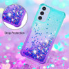 Eilkmcre for Samsung Galaxy A16 Phone Case Gradient TwoTone Quicksand Floating Liquid Glitter Sparkle Soft TPU Cover Sho