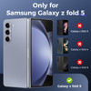 Ruky for Samsung Galaxy Z Fold 5 Case Full Body Cover with Builtin Screen Protector Support Wireless Charging Hard PC Sl