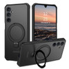 GUAGUA for Samsung Galaxy A16 5G Case with Stand Magnetic Invisible Ring Holder Translucent Matte Back Slim Shockproof P