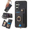 for Samsung Galaxy S24 FE Case with Card Holder for Woman ManPU Leather Flip Folio Wallet CaseRFID Blocking Ring Holder