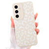 ZIYE Galaxy S24 FE Case White Leopard Pattern Phone Case with Camera ProtectionSoft TPU Silicone Rubber Protective Cover