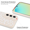 ZIYE Galaxy S24 FE Case White Leopard Pattern Phone Case with Camera ProtectionSoft TPU Silicone Rubber Protective Cover