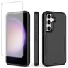 Zoeirc Case for Galaxy S24 FE Case for Samsung S24 FE S721U with Tempered Glass Screen Protector Hybrid Heavy Duty Dual