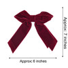DEEKA 4 PCS 6" Large Velvet Bows Hair Clips Barrettes Hair Accessories for Women and Girls