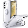 Silverback for Samsung Galaxy S24 FE Case Clear with Ring Kickstand Protective Soft TPU Shock Absorbing Bumper Shockproo