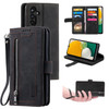 UEEBAI Wallet Case for Samsung Galaxy S24 FE 5G 9 Card Holder Slots Zipper Pocket Handbag Case Magnetic Closure Kickstan