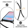 UEEBAI Crossbody Lanyard Phone case for Samsung Galaxy S24 FE 5G Silicone Phone Cover with Adjustable Necklace Strap Sof