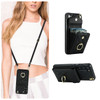QLTYPRI Crossbody Wallet Case for Samsung Galaxy S24 FE PU Leather Phone Case with RFID Blocking Card Slots Holder Ring