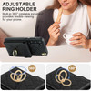 QLTYPRI Crossbody Wallet Case for Samsung Galaxy S24 FE PU Leather Phone Case with RFID Blocking Card Slots Holder Ring