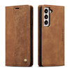 QLTYPRI Wallet Case for Samsung Galaxy S24 Vintage Folio PU Leather Purse Case with Card Slots Magnetic Closure Kickstan