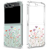 GREATRULY Floral Clear Case for Galaxy Z Flip 6 for Women GirlsPretty Phone Cover for Samsung Galaxy Z Flip6Flower Desig