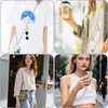 BERITNI Phone Lanyard Crossbody Beaded Phone Strap Universal Shoulder Phone Chain with Tether Tab Detachable Cellphone L