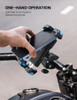 Lamicall Motorcycle Bike Phone Mount Upgrade Quick Install Handlebar Holder Clip for Bicycle Scooter Cell Phone Clamp fo