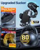 YRU 2025 BestRotate 90LBS Safest Strongest Suction Ultimate Car Phone Holder MountMilitaryGrade All Patent Safety Certs
