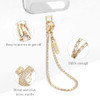 MOUTAKEY Phone Wrist Strap Metal Phone Chain Wristlet Strap Detachable iPhone Lanyard Wrist with 2 Tether Tabs iPhone Ch