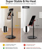 DIMONCOAT Phone Stand for Desk Angle Height Adjustable Phone Holder for Desk Aluminum Alloy Universal iPhone Holder Retr
