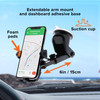 Armor All Phone Mount for Cars Suction Dashboard Windshield Phone Holder 6 Inch Extendable Arm 360 Rotation Fits iPhone