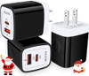 3Pack USB Type C Charger Dual Port USBC Wall Plug 20W PD QC30 USB A Fast Charging Block for Samsung Galaxy S25S24S23 S22
