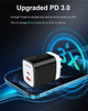 3Pack USB Type C Charger Dual Port USBC Wall Plug 20W PD QC30 USB A Fast Charging Block for Samsung Galaxy S25S24S23 S22