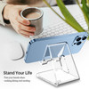 CreaDream Acrylic Cell Phone Stand 5mm Thicker Clear Cell Phone Holder Transparent Phone Stand for Desk Desktop Desk Acc