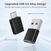 Basesailor USB to USB C Adapter with C Male to 30 Female Charger 4PackThunderbolt 4 OTG Converter for MaciPhone 17 16 15