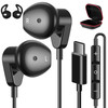 APETOO USB C Headphones for iPhone Air 17 16 Pro Max 15 Plus iPad HiFi Stereo USBC Wired Earbuds with Microphone Volume