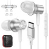 USB C Headphones for iPhone 17 Air 16 15 Pro Max PlusiPad Type C Earphones Noise Isolating with Mic Stereo Volume Contro
