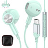 USB C Headphones for Samsung S24 S25 Ultra 23 Type C Earphones with Microphone Magnetic HiFi Stereo Cord USBC Wired Earb