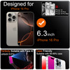 Heromiracle 2 Pack Privacy Screen Protector for iPhone 16 Pro Tempered Glass for iPhone16Pro 25 Degree AntiSpy AntiBlue