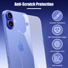 Siminsy 2 Pack Back Screen Protector for iPhone 16 Back Tempered Glass Protector AntiScratch BarePhone Touch Feeling for