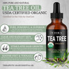 Tea Tree Oil  100% Pure Organic Tea Tree Essential Oil for Skin, Face, Hair, Scalp, Nails, and Toenail  Therapeutic Grade Tree Tea Oil for Acne & H