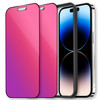 Laooteyy 2 Pcs Dazzling Gradient Colorful AntiSpy Tempered Glass Screen Protector Electroplated AntiBlue LightHD Antiscr