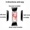 BWEDXEZ 2 Pack 360 Degree Antiglare Privacy Tempered Glass for iPhone 15 iPhone 16 AntiSpy 4 Directions 4 Sides Matte Sc