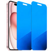 BWEDXEZ 2 Pack AntiBlue Privacy Tempered Glass for iPhone 15 iPhone 16 AntiSpy Screen Protector Film Electroplated Blue