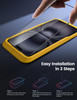 Lamicall Screen Protector for iPhone 16 Plus 15 Plus 67 Top 9H Tempered Glass Film Easy Alignment Frame Fingerprint Resi
