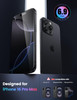 Lamicall Screen Protector for iPhone 16 Pro Max 69 Top 9H Tempered Glass Film Easy Alignment Frame Fingerprint Resistant