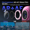 Tensea for iPhone 16 iPhone 16 Plus Camera Lens Protector 9H Tempered Glass Camera Cover Screen Protector HD Clear Metal