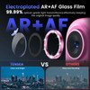 Tensea for iPhone 16 iPhone 16 Plus Camera Lens Protector 9H Tempered Glass Camera Cover Screen Protector HD Clear Metal