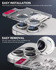 Upcommon UARMOR Camera Lens Protector for iPhone 16 Pro 16 Pro Max 9H Tempered Glass Aluminum Cover HD Clear Easy Instal