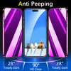 MAYtobe 2Pack Privacy Screen Protector Designed for iPhone 16 AntiBlue Light Tempered Glass Purple AntiSpy Eye Protectio