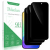 Pokolan 3Pack Privacy Screen Protector for iPhone 16 Pro 63Inch AntiSpy Tempered Glass Film Full Coverage Anti Scratch C