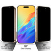 Pokolan 3Pack Privacy Screen Protector for iPhone 16 Pro 63Inch AntiSpy Tempered Glass Film Full Coverage Anti Scratch C