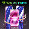 Pokolan 2Pack Privacy Screen Protector Designed for iPhone 16 Plus AntiBlue Light Tempered Glass Eye Protection Blue Ant