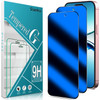 Slanku 2 Pack for iPhone 16 Privacy Screen Protector Blue AntiSpy Temered Glass Anti Blue Light Eye Protection Easy Inst