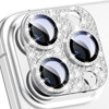 Goton Compatible for iPhone 16 Pro Max 16 Pro Camera Lens Protector Bling Glitter Metal Cover Glass Lens Screen Protecti