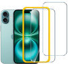 ivoler Tempered Glass for iPhone 16 Plus 67 Screen Protector with Alignment Frame AntiScratch Case Friendly Transparent