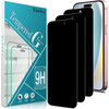 Slanku 3 Pack Privacy Screen Protector for iPhone 16 Plus Tempered Glass Film AntiSpy Full Coverage Case Friendly NO Bub