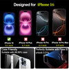 Umhlaba 2 Pack for iPhone 16 Privacy Screen Protector for iPhone16 Gradient Red AntiSpy Tempered Glass Anti Blue Light P