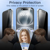 JETech Privacy Full Coverage Screen Protector for iPhone 16 61Inch Black Edge AntiSpy Tempered Glass Film with Easy Inst