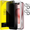 JETech Privacy Screen Protector for iPhone 15 61Inch with Camera Lens Protector AntiSpy Tempered Glass Film Easy Install